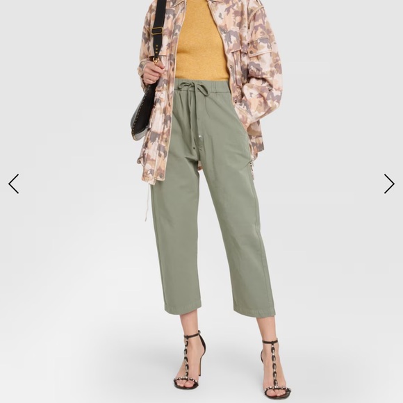 Citizens of Humanity Pony Cotton and Flax Drawstring Pants, Nova Green - Picture 4 of 11